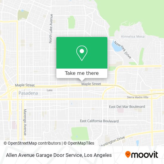 Mapa de Allen Avenue Garage Door Service