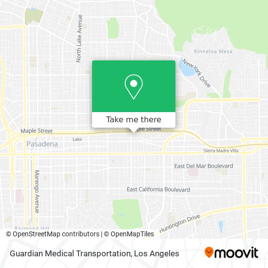 Guardian Medical Transportation map