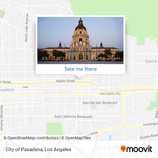 City of Pasadena map
