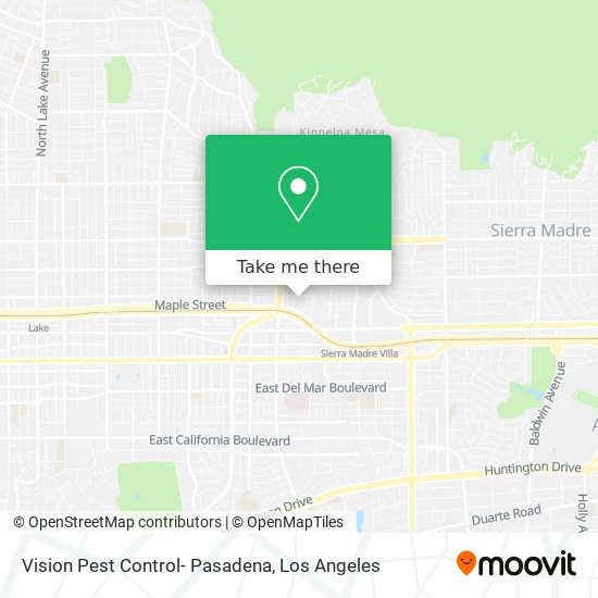 Vision Pest Control- Pasadena map