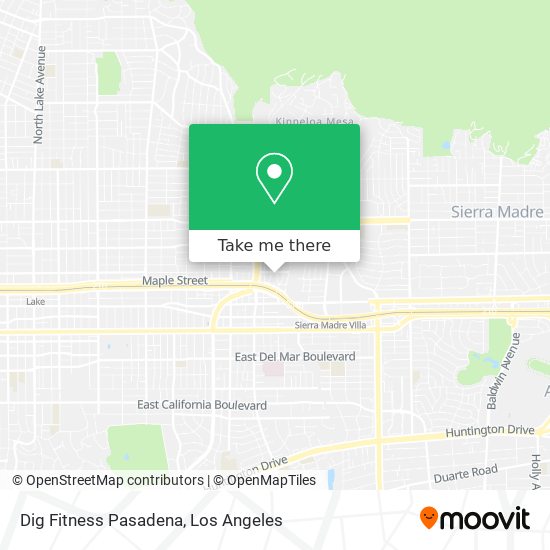 Dig Fitness Pasadena map