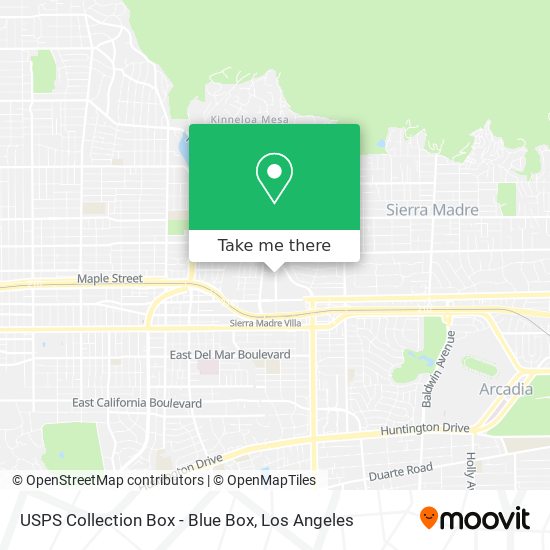 USPS Collection Box - Blue Box map