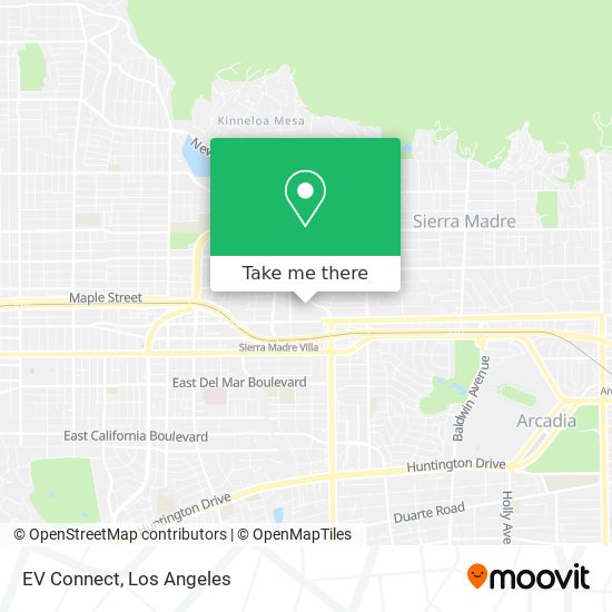 Mapa de EV Connect