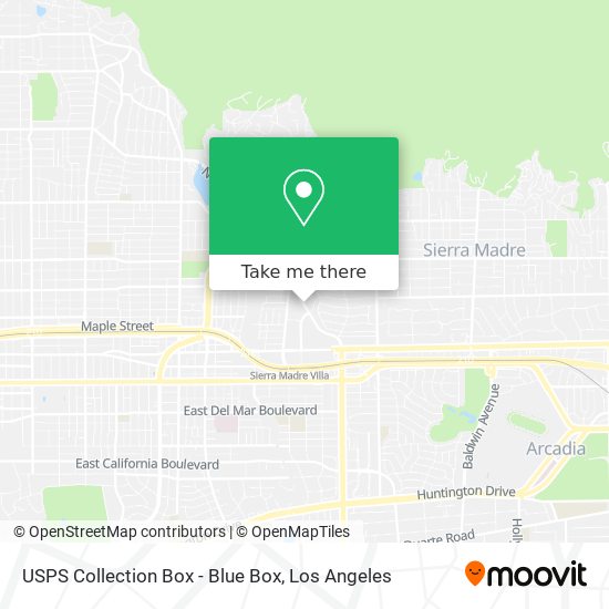 USPS Collection Box - Blue Box map