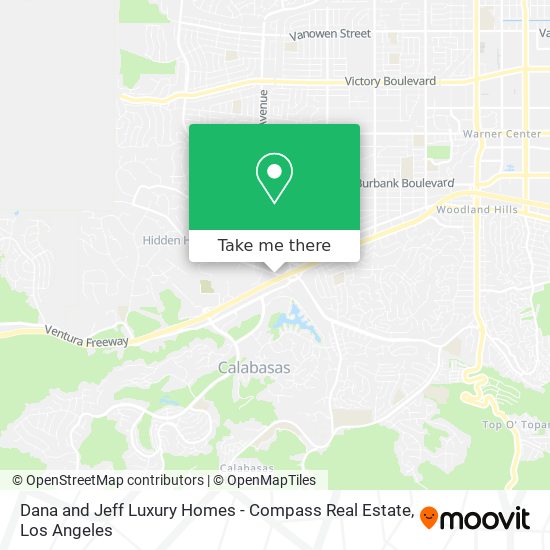Dana and Jeff Luxury Homes - Compass Real Estate map