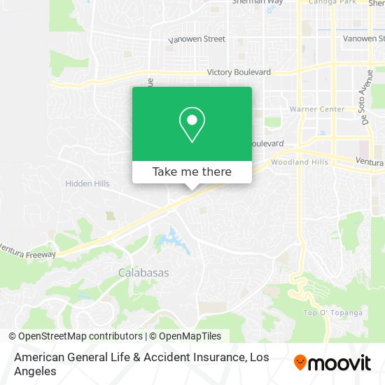 American General Life & Accident Insurance map