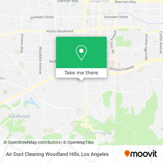 Air Duct Cleaning Woodland Hills map