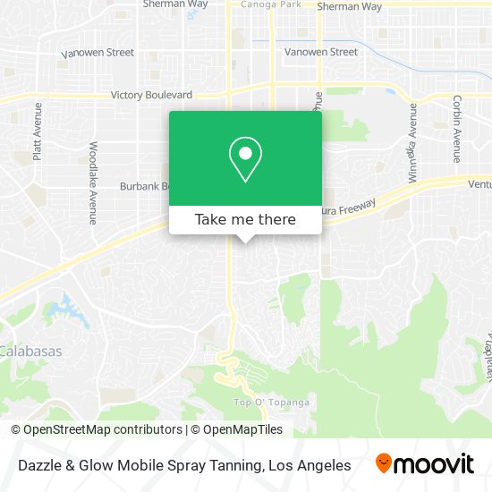 Mapa de Dazzle & Glow Mobile Spray Tanning