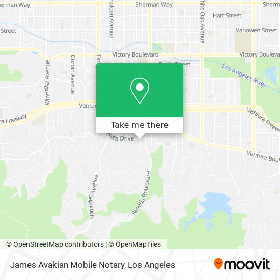 Mapa de James Avakian Mobile Notary