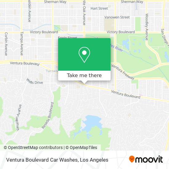 Ventura Boulevard Car Washes map