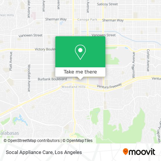 Socal Appliance Care map