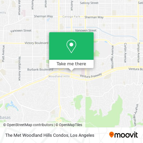 Mapa de The Met Woodland Hills Condos