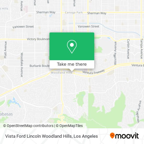 Vista Ford Lincoln Woodland Hills map