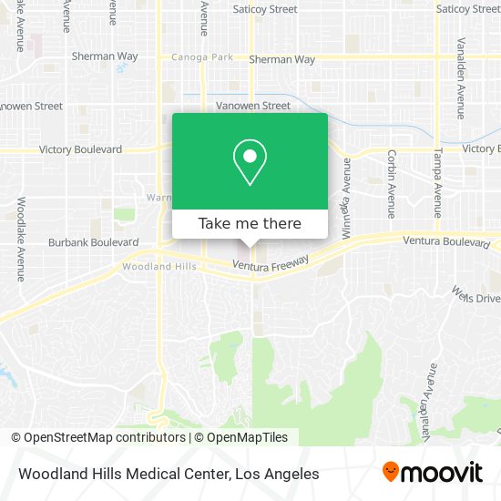 Woodland Hills Medical Center map