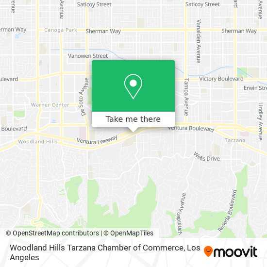 Woodland Hills Tarzana Chamber of Commerce map