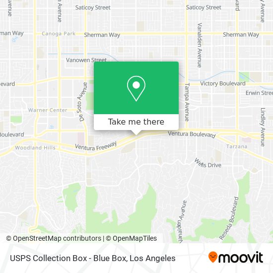 Mapa de USPS Collection Box - Blue Box