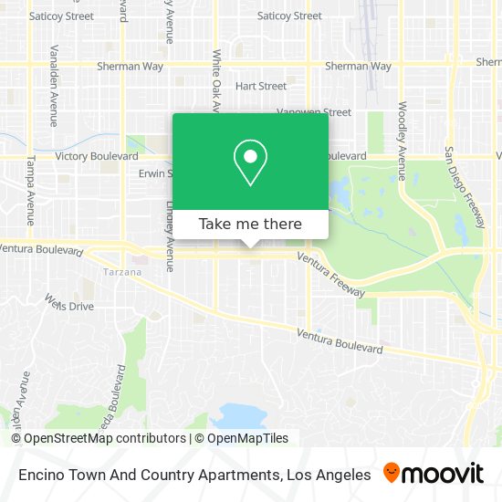 Mapa de Encino Town And Country Apartments