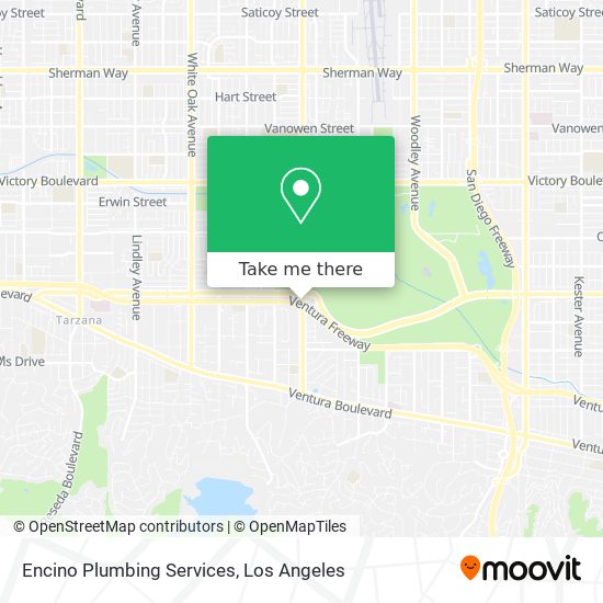 Mapa de Encino Plumbing Services