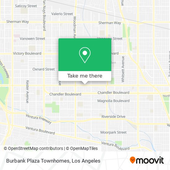 Mapa de Burbank Plaza Townhomes