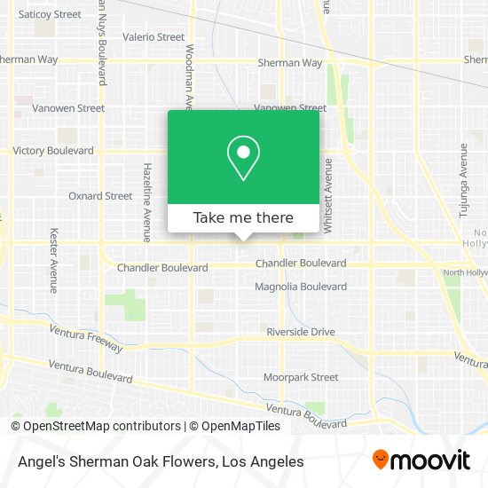 Angel's Sherman Oak Flowers map