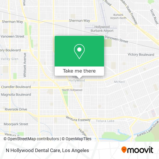 Mapa de N Hollywood Dental Care