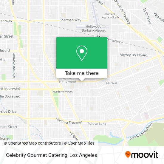 Celebrity Gourmet Catering map