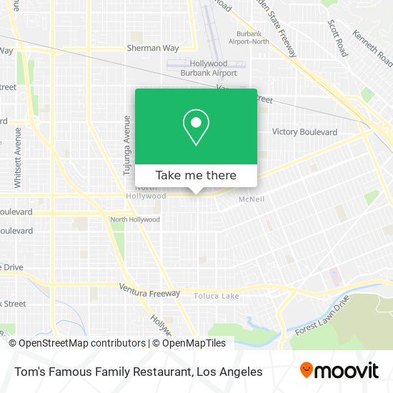 Mapa de Tom's Famous Family Restaurant