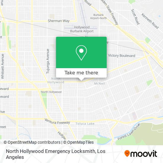 Mapa de North Hollywood Emergency Locksmith