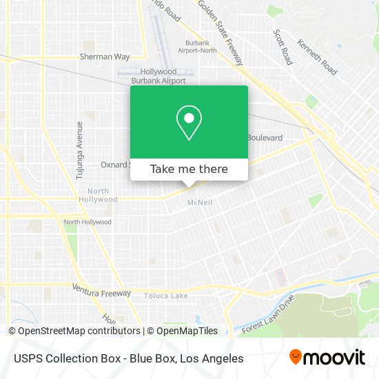 Mapa de USPS Collection Box - Blue Box