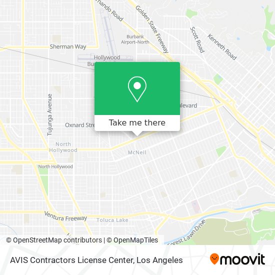 AVIS Contractors License Center map