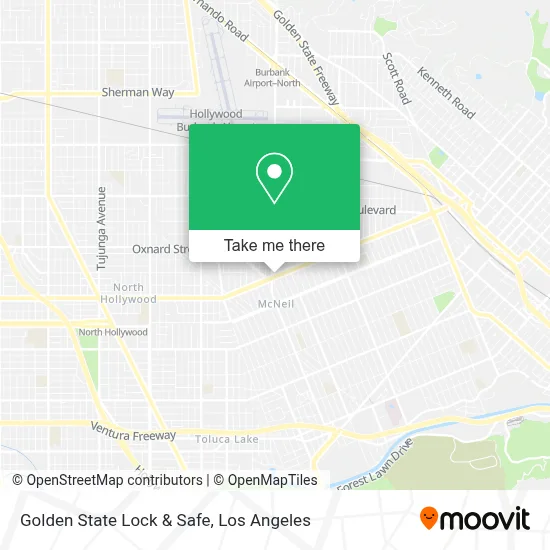 Golden State Lock & Safe map