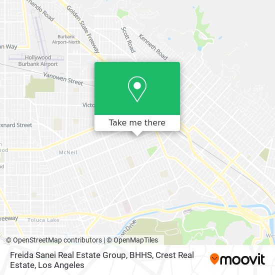 Freida Sanei Real Estate Group, BHHS, Crest Real Estate map