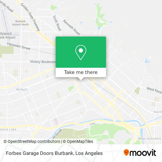 Mapa de Forbes Garage Doors Burbank