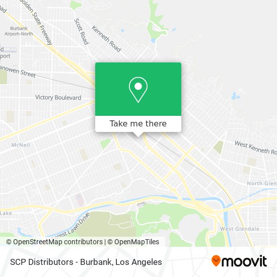 Mapa de SCP Distributors - Burbank