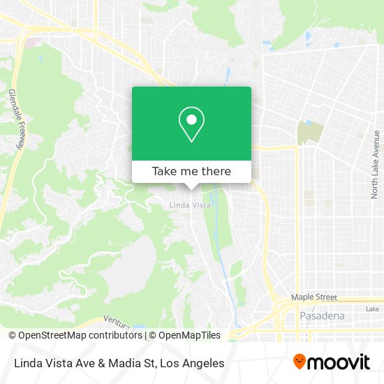 Linda Vista Ave & Madia St map