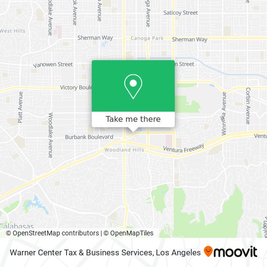 Warner Center Tax & Business Services map