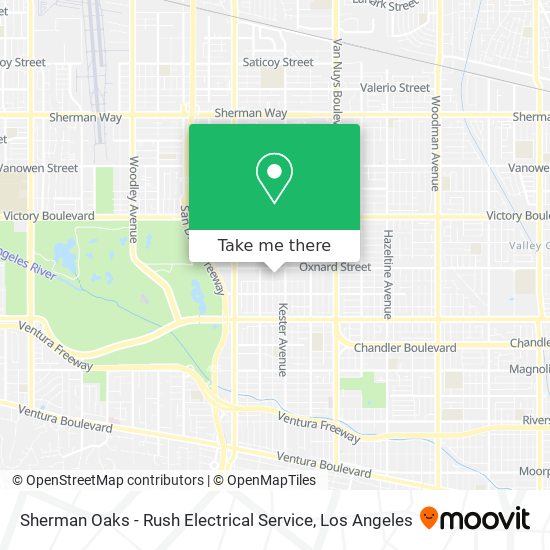 Mapa de Sherman Oaks - Rush Electrical Service