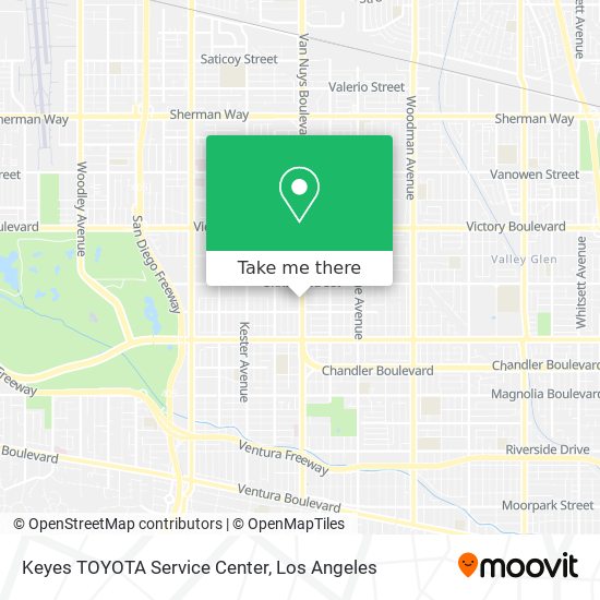 Keyes TOYOTA Service Center map