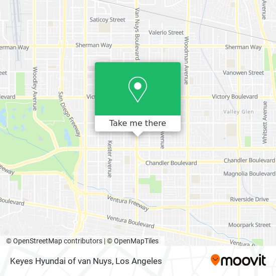 Mapa de Keyes Hyundai of van Nuys