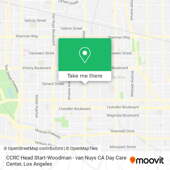 CCRC Head Start-Woodman - van Nuys CA Day Care Center map