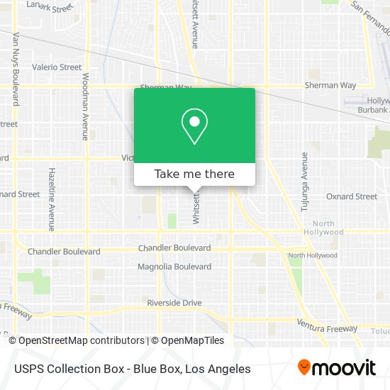 Mapa de USPS Collection Box - Blue Box