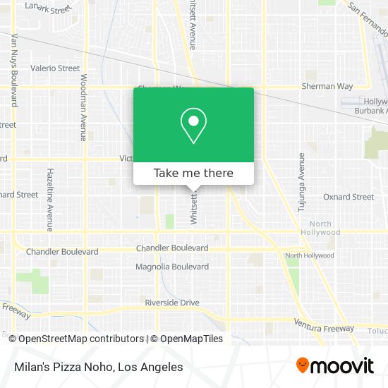 Milan's Pizza Noho map