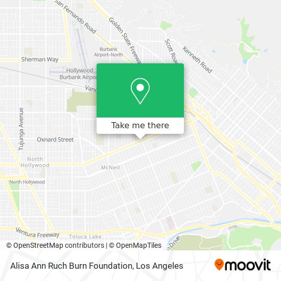 Alisa Ann Ruch Burn Foundation map