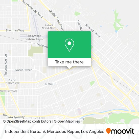 Independent Burbank Mercedes Repair map