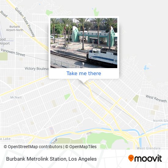Mapa de Burbank Metrolink Station
