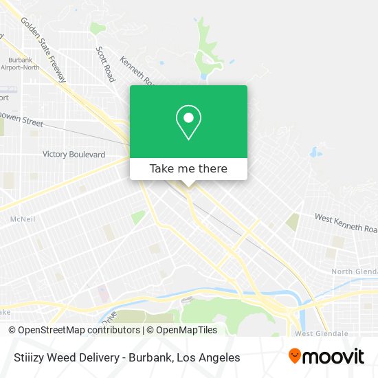 Mapa de Stiiizy Weed Delivery - Burbank