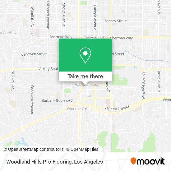Woodland Hills Pro Flooring map