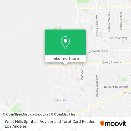 West Hills Spiritual Advisor and Tarot Card Reader map