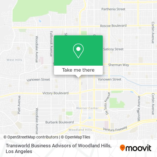 Transworld Business Advisors of Woodland Hills map