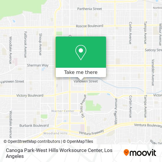 Mapa de Canoga Park-West Hills Worksource Center